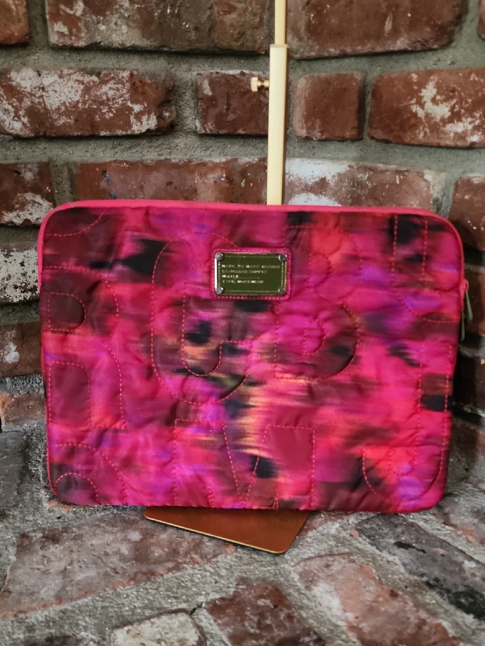 Marc by Marc Jacobs Large Quilted Nylon Laptop Sleeve 13” Pink iPad Case